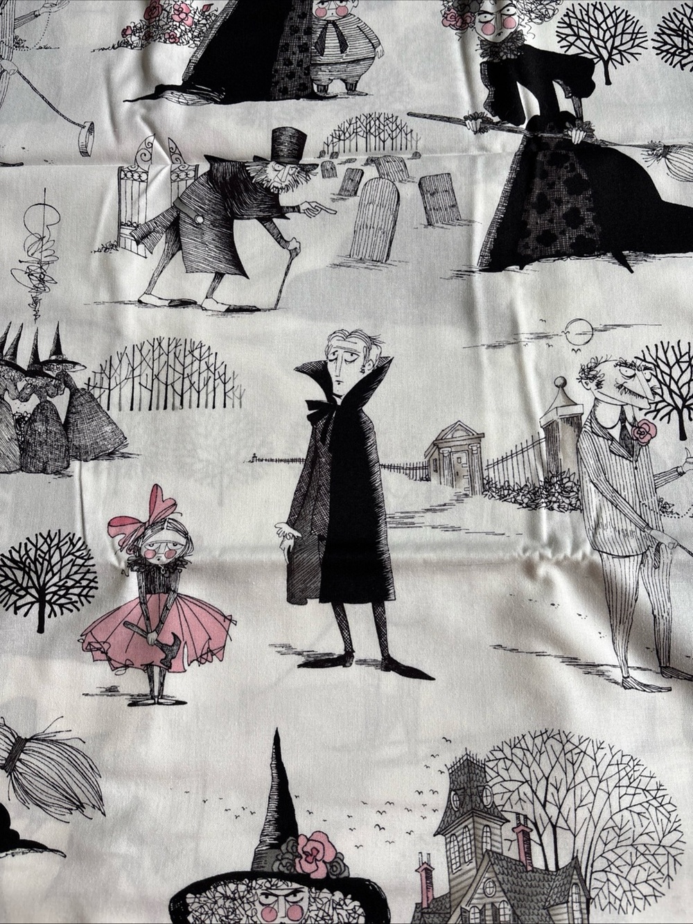 The Ghastlies Alexander Henry Fabric White 2009 Rare! New! 1-yard